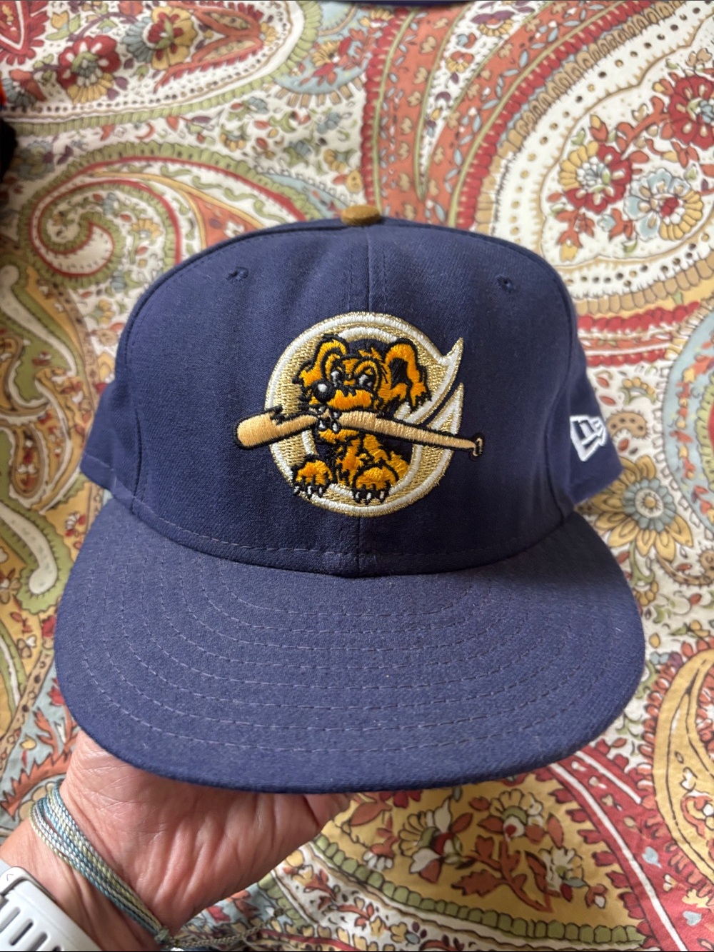 New Era Kids Navy Blue Baseball Cap with Mascot Patch